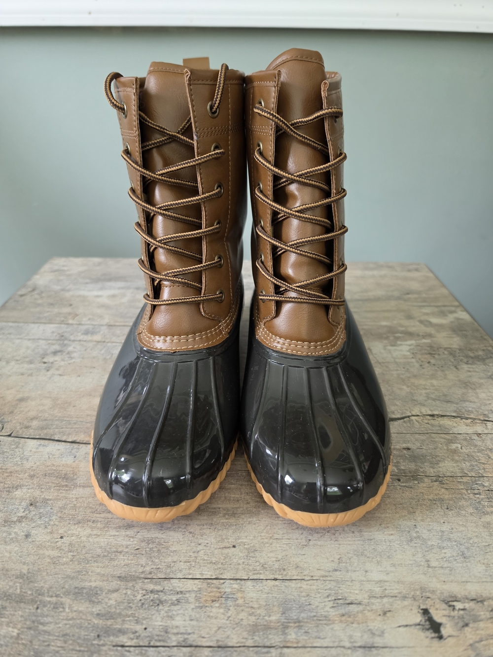 Sporto ARIEL Faux Fur-Lined Boot in Brown with Plaid Interior